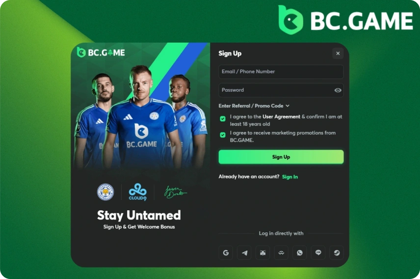 Cómo depositar en BC.Game