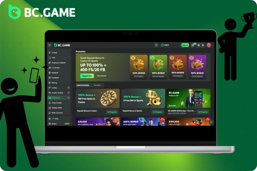 Bonuses and promotions BC.Game